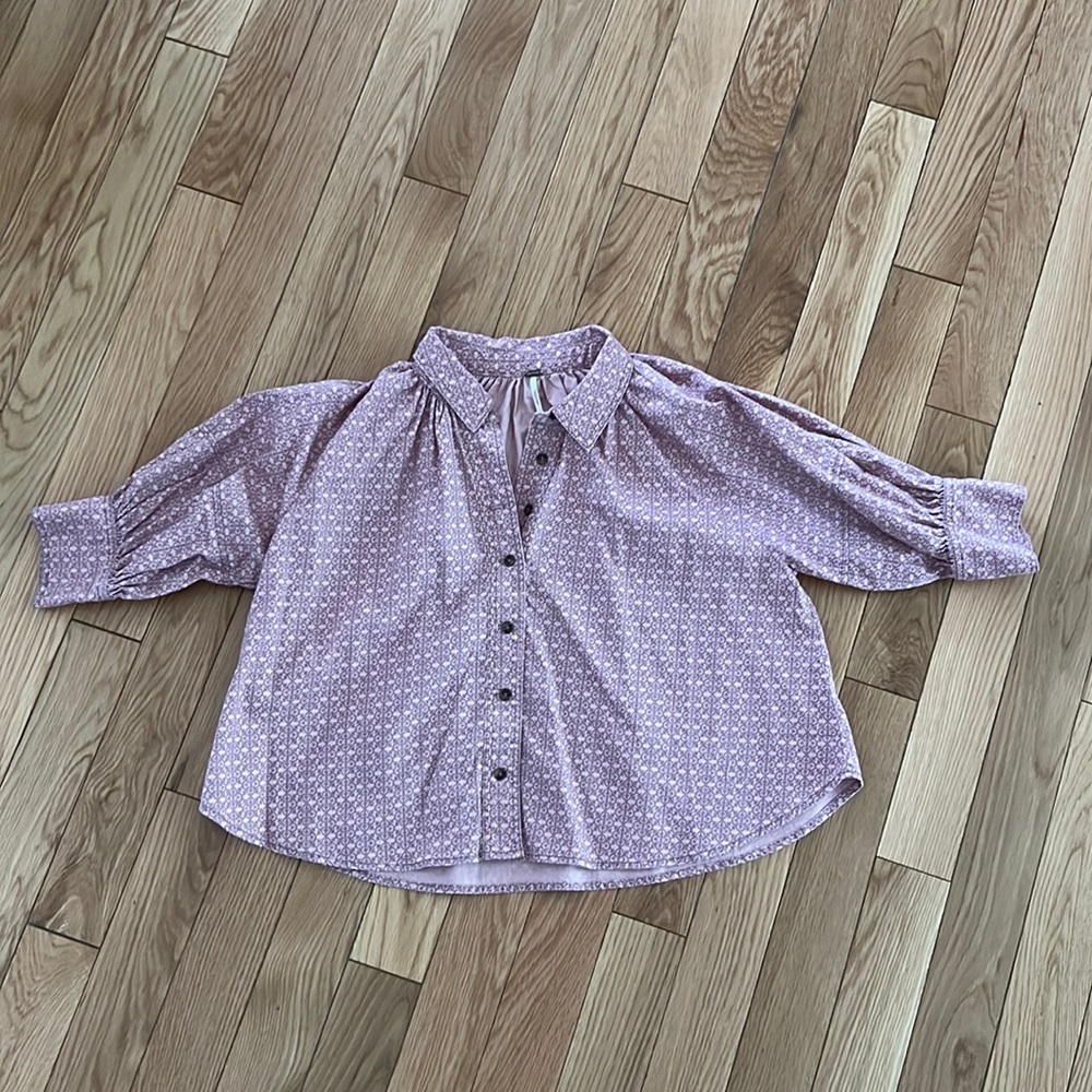 Free People swing button up woven